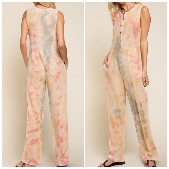 POL Hand Dip Dyed Statement Jumpsuit - Picture 2 of 10